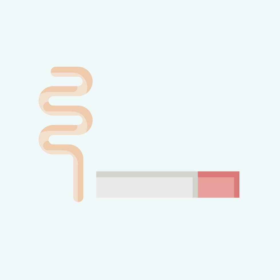 ikon cigarr. relaterad till värld cancer symbol. platt stil. enkel design redigerbar. enkel illustration vektor