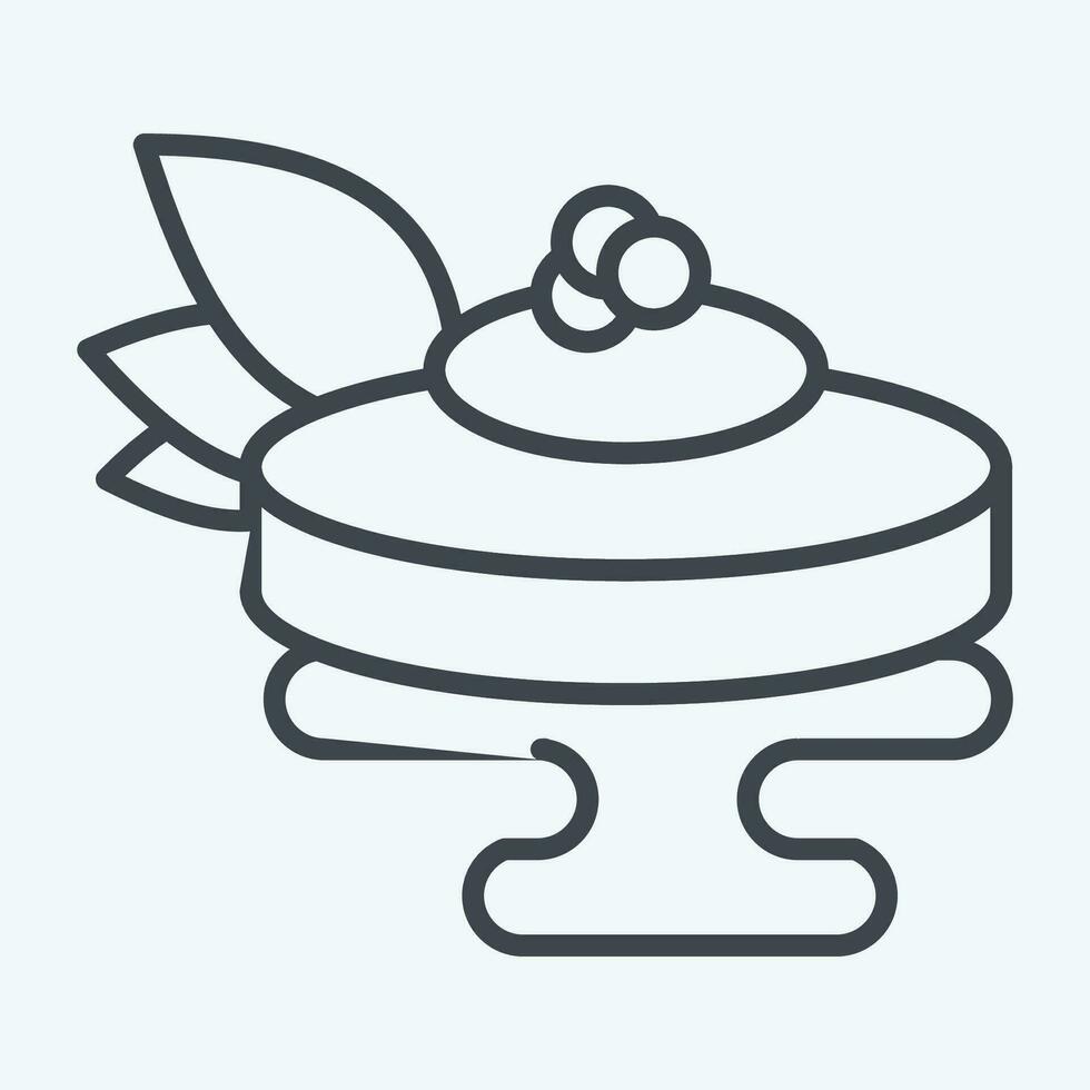 ikon ankimo. relaterad till sushi symbol. linje stil. enkel design redigerbar. enkel illustration vektor