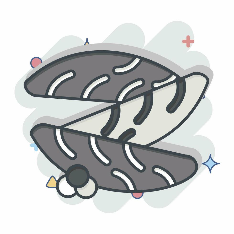 Symbol Kazunoko. verbunden zu Sushi Symbol. Comic Stil. einfach Design editierbar. einfach Illustration vektor