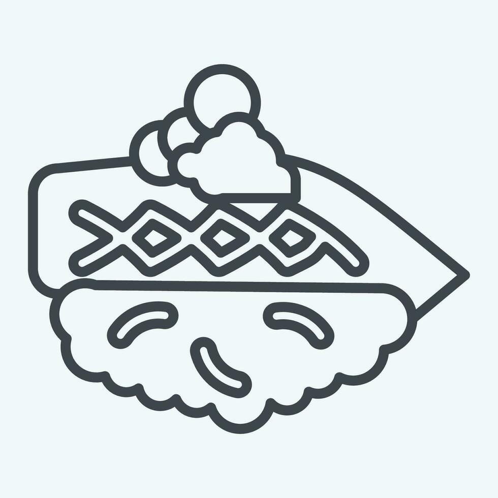 ikon kohada. relaterad till sushi symbol. linje stil. enkel design redigerbar. enkel illustration vektor