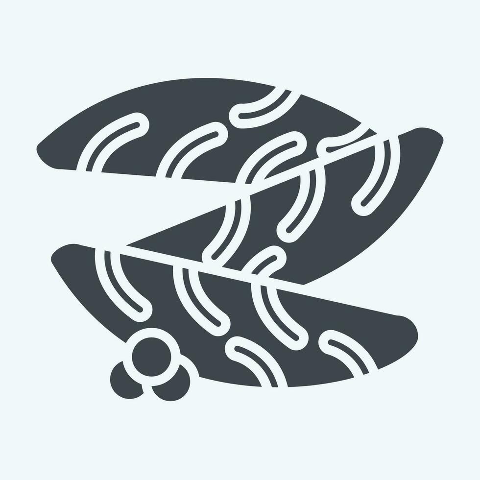 ikon kazunoko. relaterad till sushi symbol. glyf stil. enkel design redigerbar. enkel illustration vektor