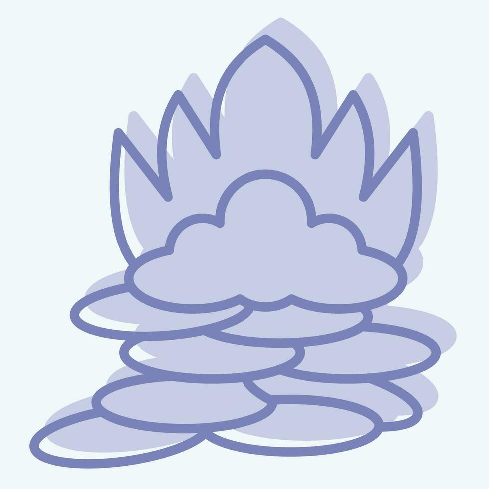 ikon shirasu. relaterad till sushi symbol. två tona stil. enkel design redigerbar. enkel illustration vektor