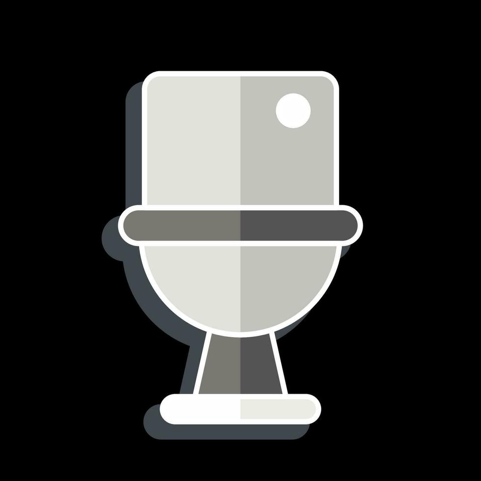 Symbol Toilette. verbunden zu Reinigung Symbol. glänzend Stil. einfach Design editierbar. einfach Illustration vektor