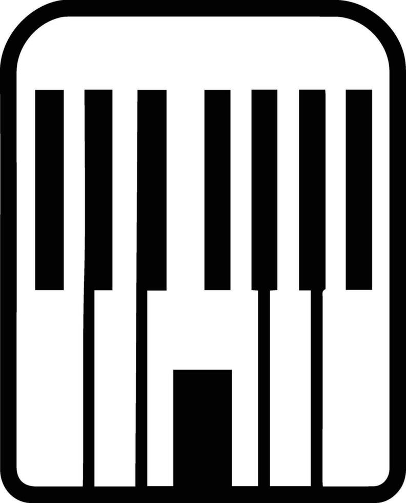 minimalistisk piano logotyp i platt linje konst stil vektor