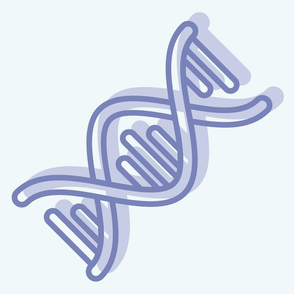 ikon dna. relaterad till värld cancer symbol. två tona stil. enkel design redigerbar. enkel illustration vektor