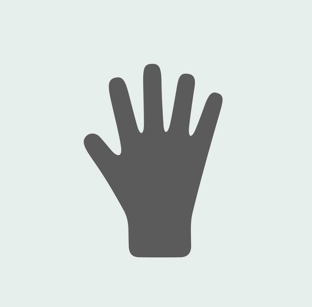 kvinnors handske ikon på en bakgrund. vektor illustration.