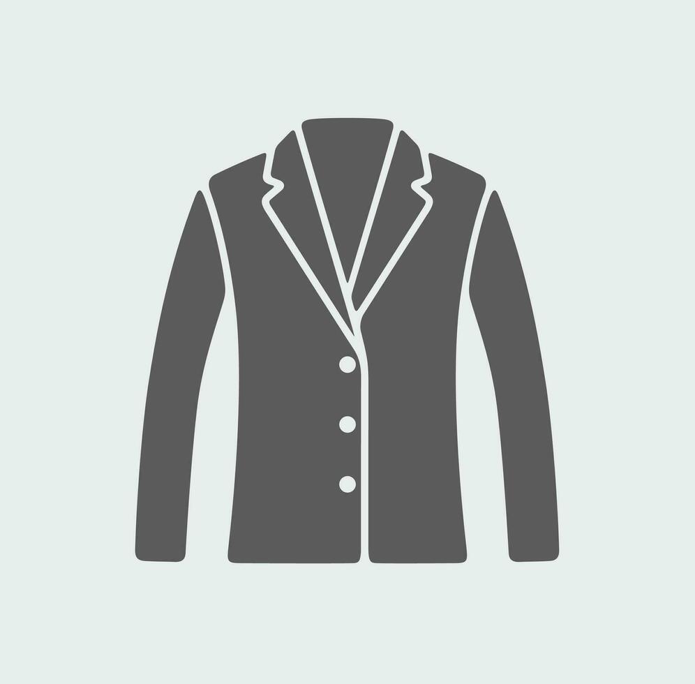 Damen Geschäft Jacke Symbol auf ein Hintergrund. Vektor Illustration.