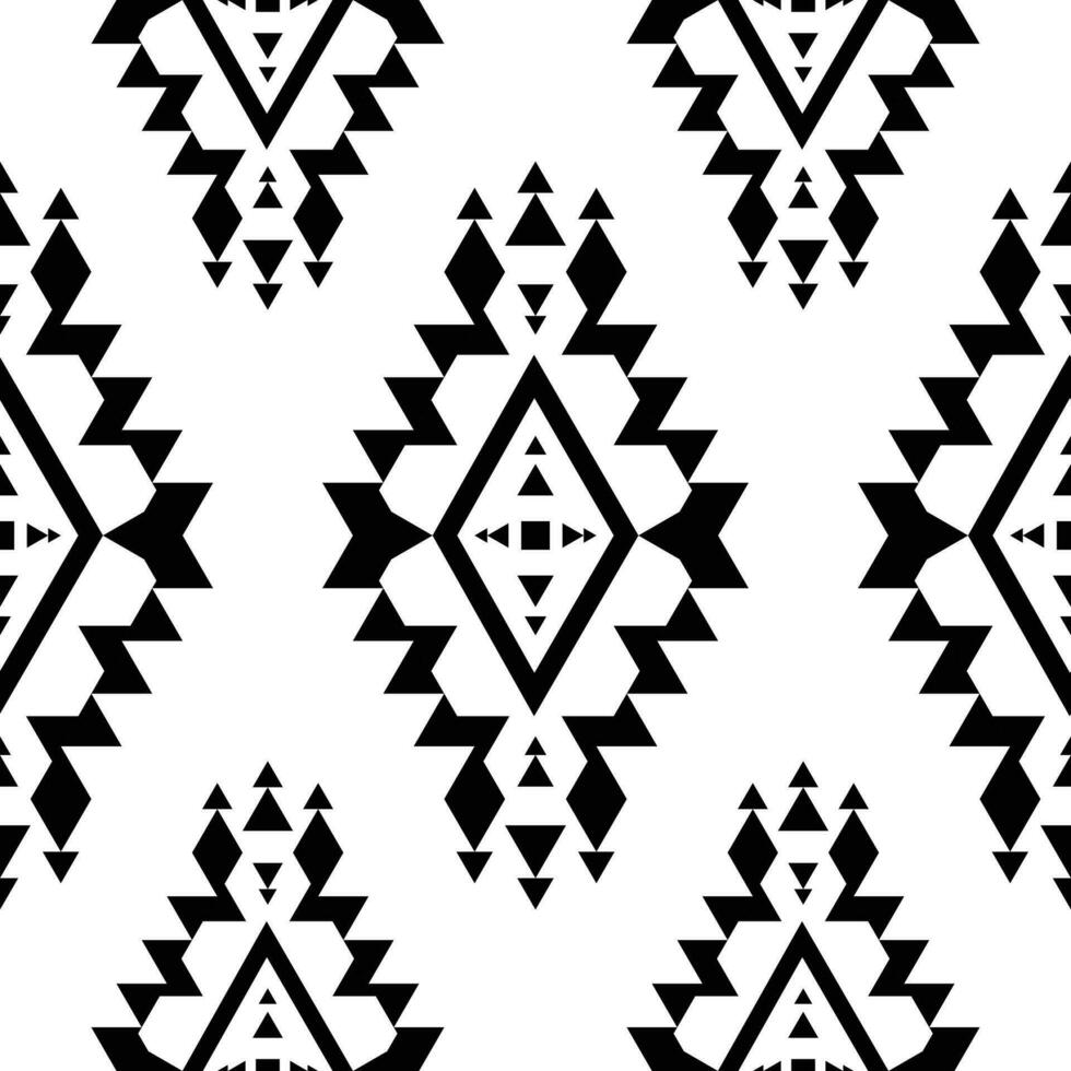 nahtlos wiederholen geometrisch ethnisch Muster. aztekisch und navajo Stammes- abstrakt Vektor Stil im schwarz und Weiß Farben. Design zum Stoff, Textil, Ornament, Drucken, Innere, Teppich.