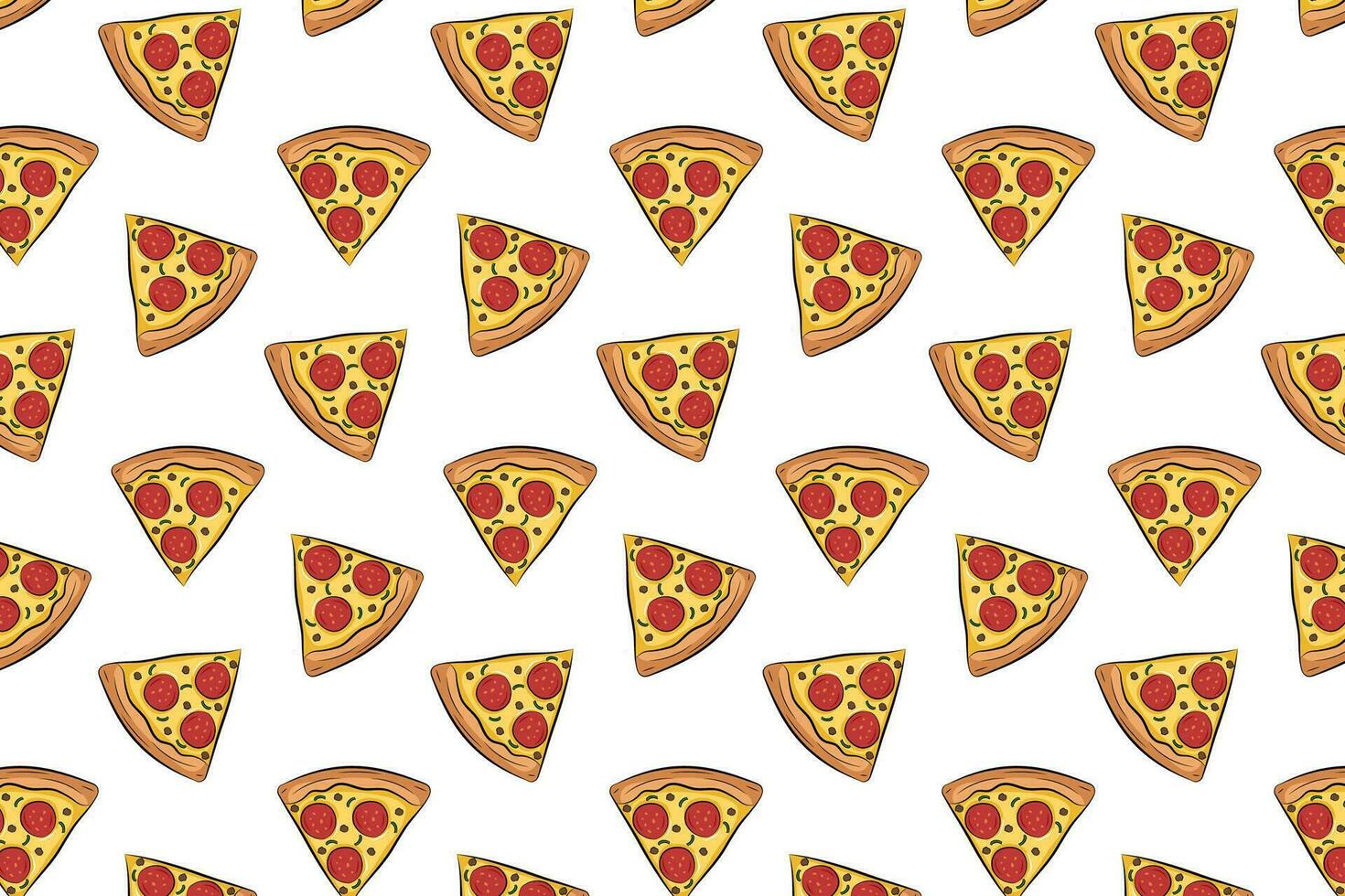 Pizza Scheibe Muster Hintergrund vektor