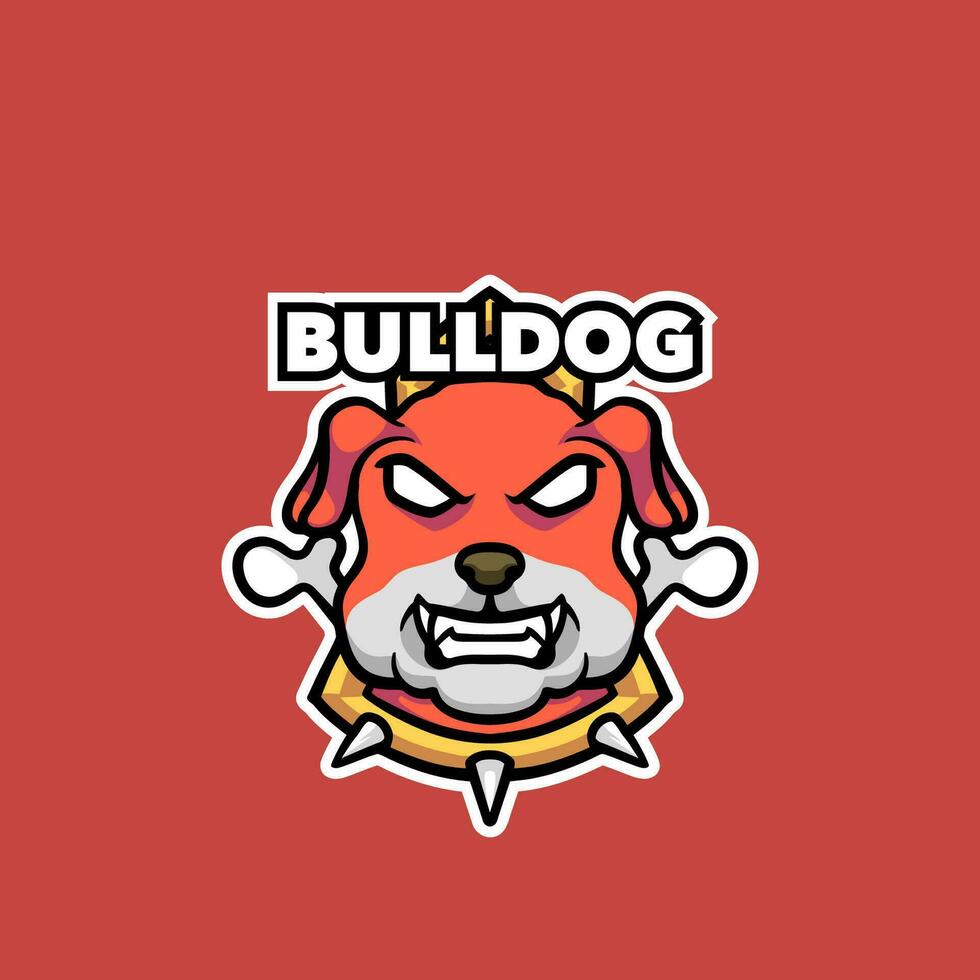 Bulldoggen-Maskottchen-Logo-Design vektor