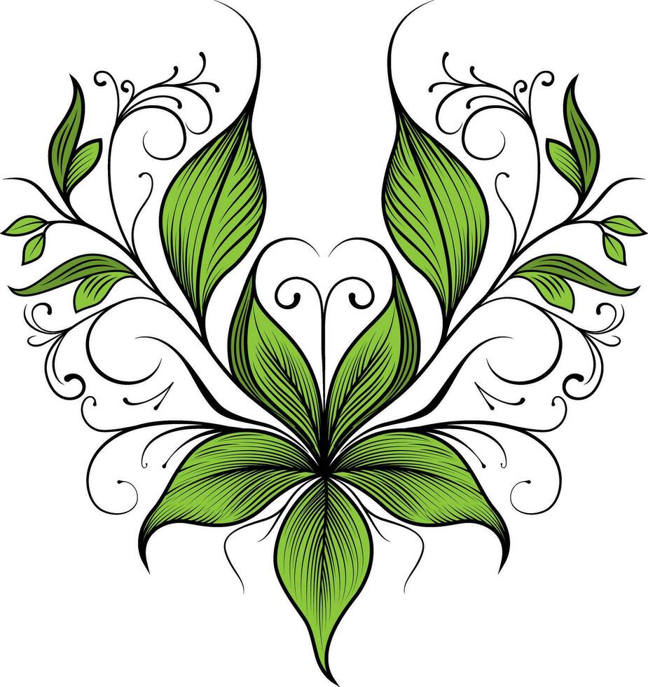 dekorativ Blumen- Element. handgemalt Vektor Illustration