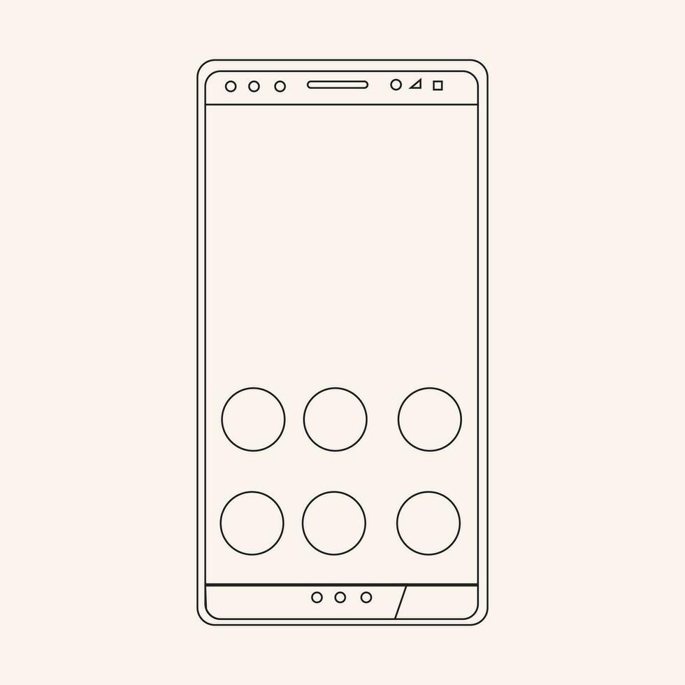översikt smart telefon vektor