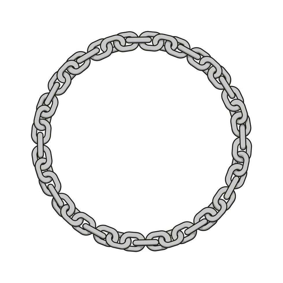 vektor kedja i form av cirkel. isolerat illustration.