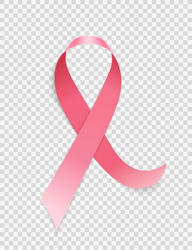 Brustkrebsbewusstsein Monat rosa Schleife Zeichen vektor