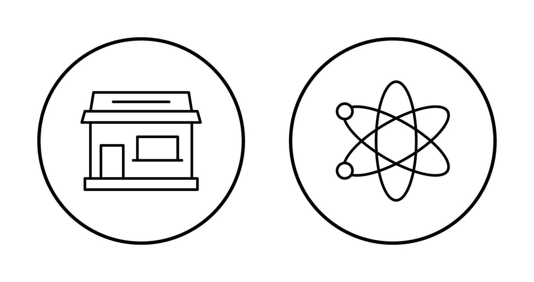 Geschäft und Atom Symbol vektor