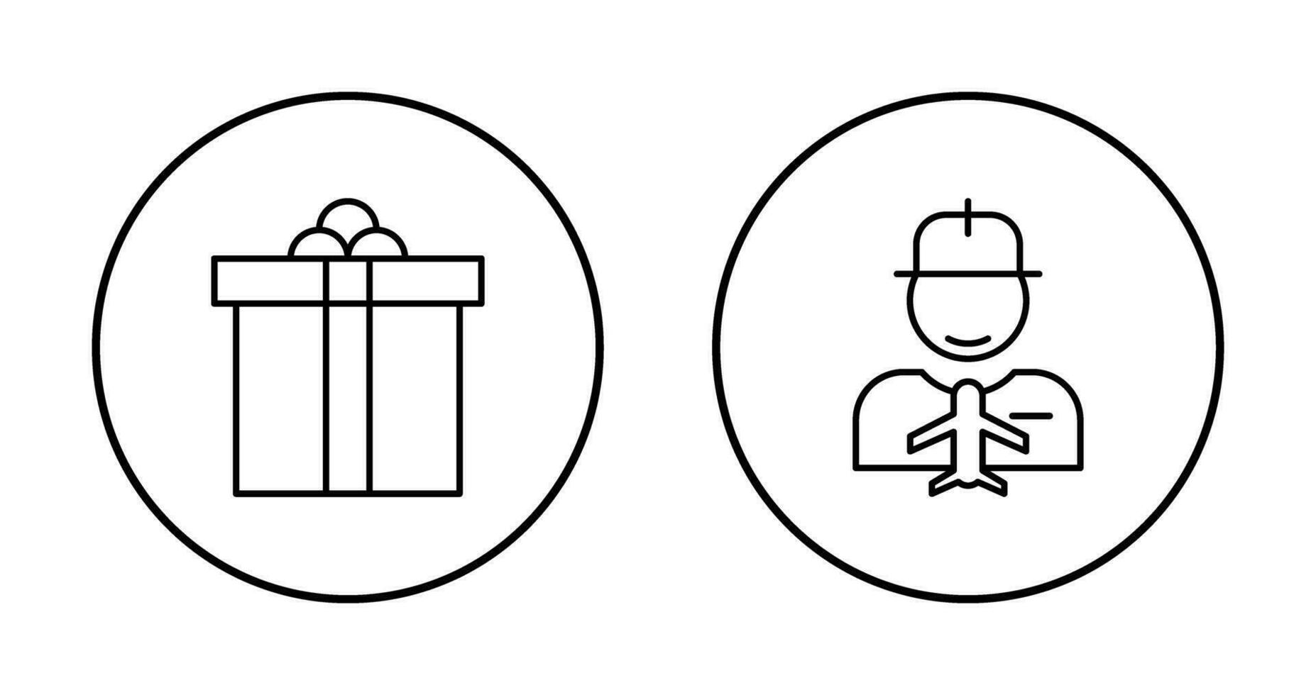 Geschenk Box und Arbeiter Symbol vektor