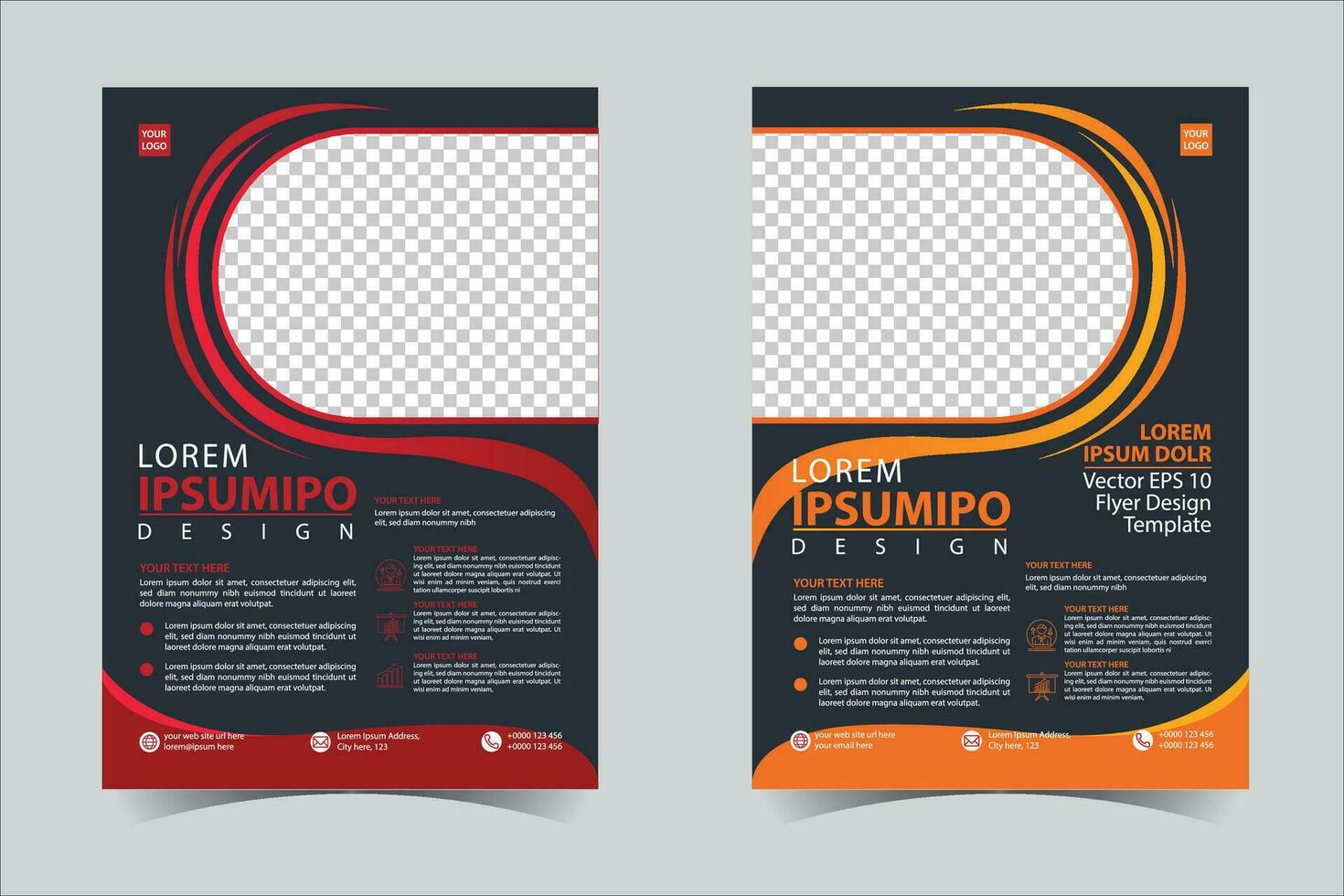 Orange und rot Geschäft jährlich Bericht Broschüre Flyer Design Vorlage Vektor, Flugblatt Startseite Präsentation abstrakt geometrisch Hintergrund, modern Veröffentlichung Poster Zeitschrift, Layout im a4 Größe kostenlos Vektor