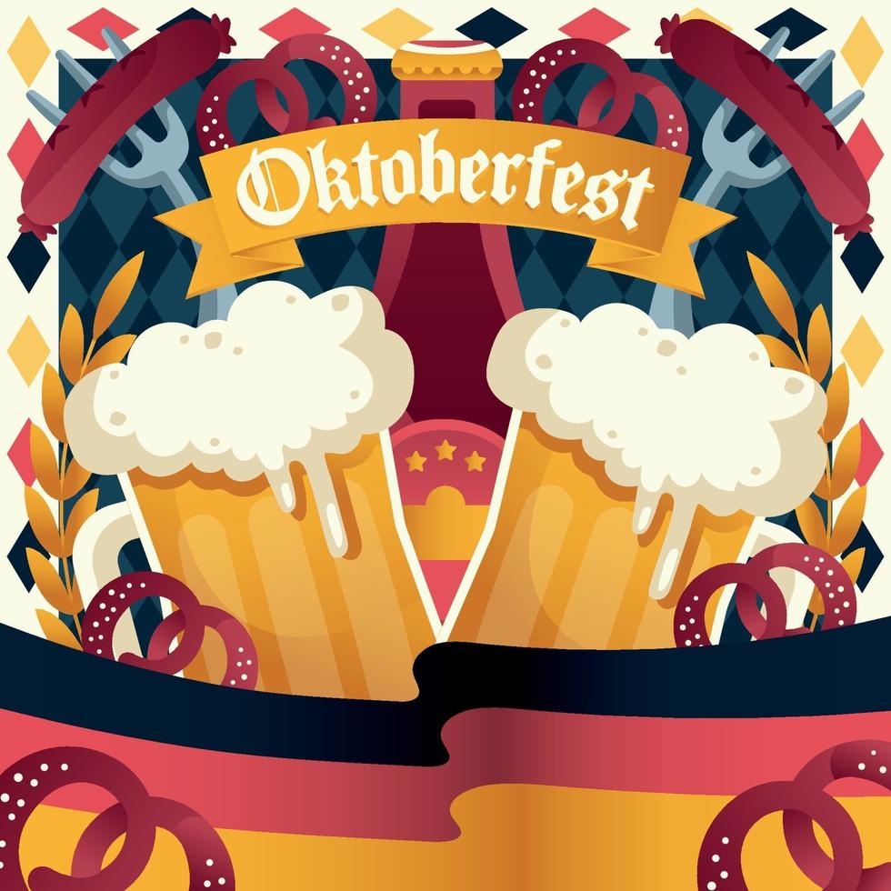 oktoberfest fest bakgrund vektor