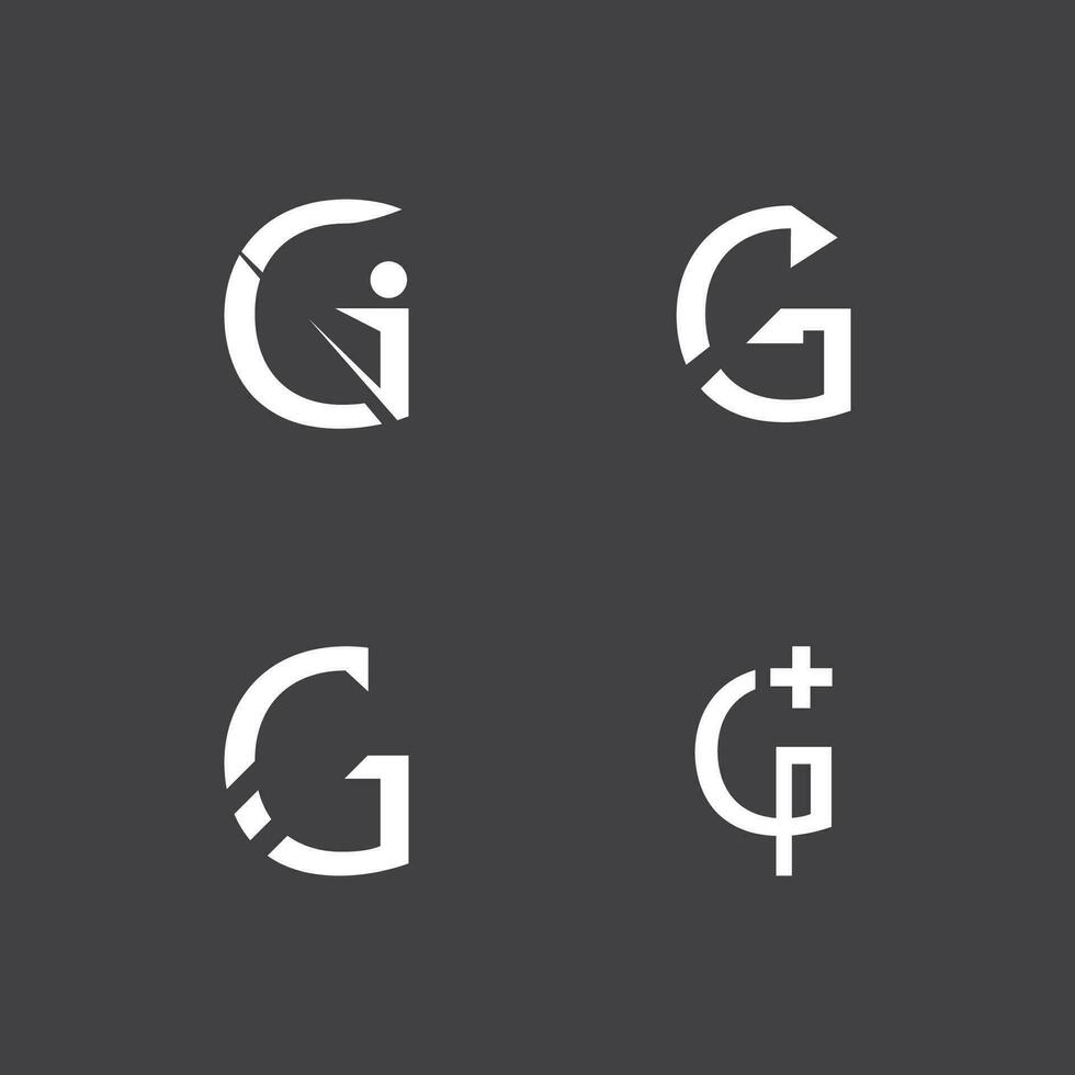 brev g konst ikon och symbol mall vektor