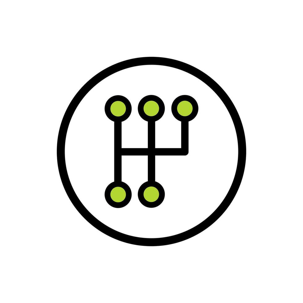 Getriebe Symbol Vektor Illustration. Getriebe geradlinig Farbe Symbol