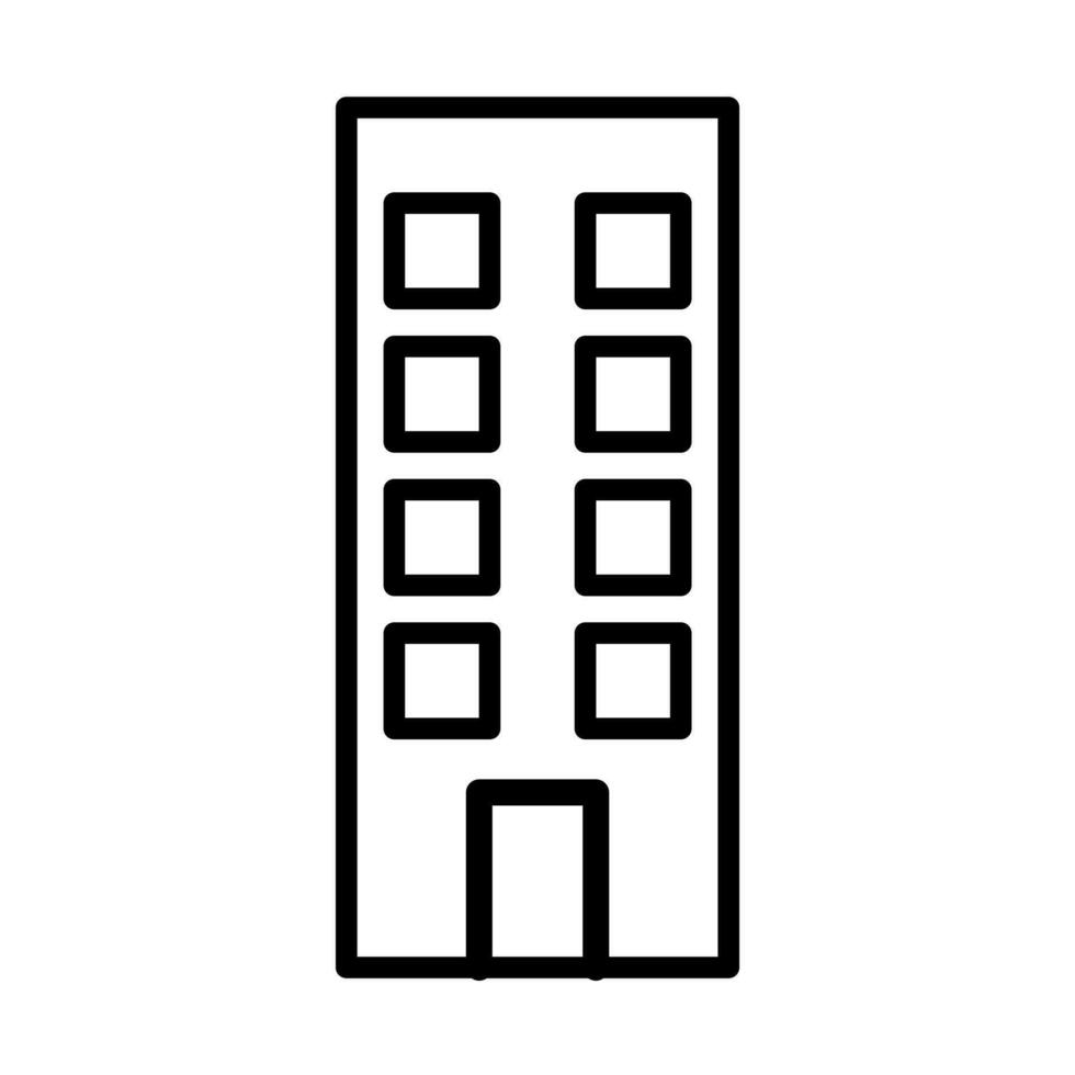 Wohnung Symbol im Linie Stil vektor