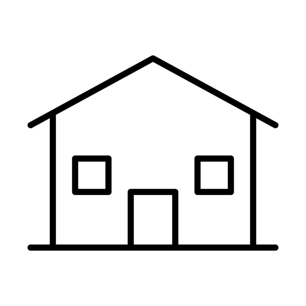 familj hus ikon i linje stil vektor