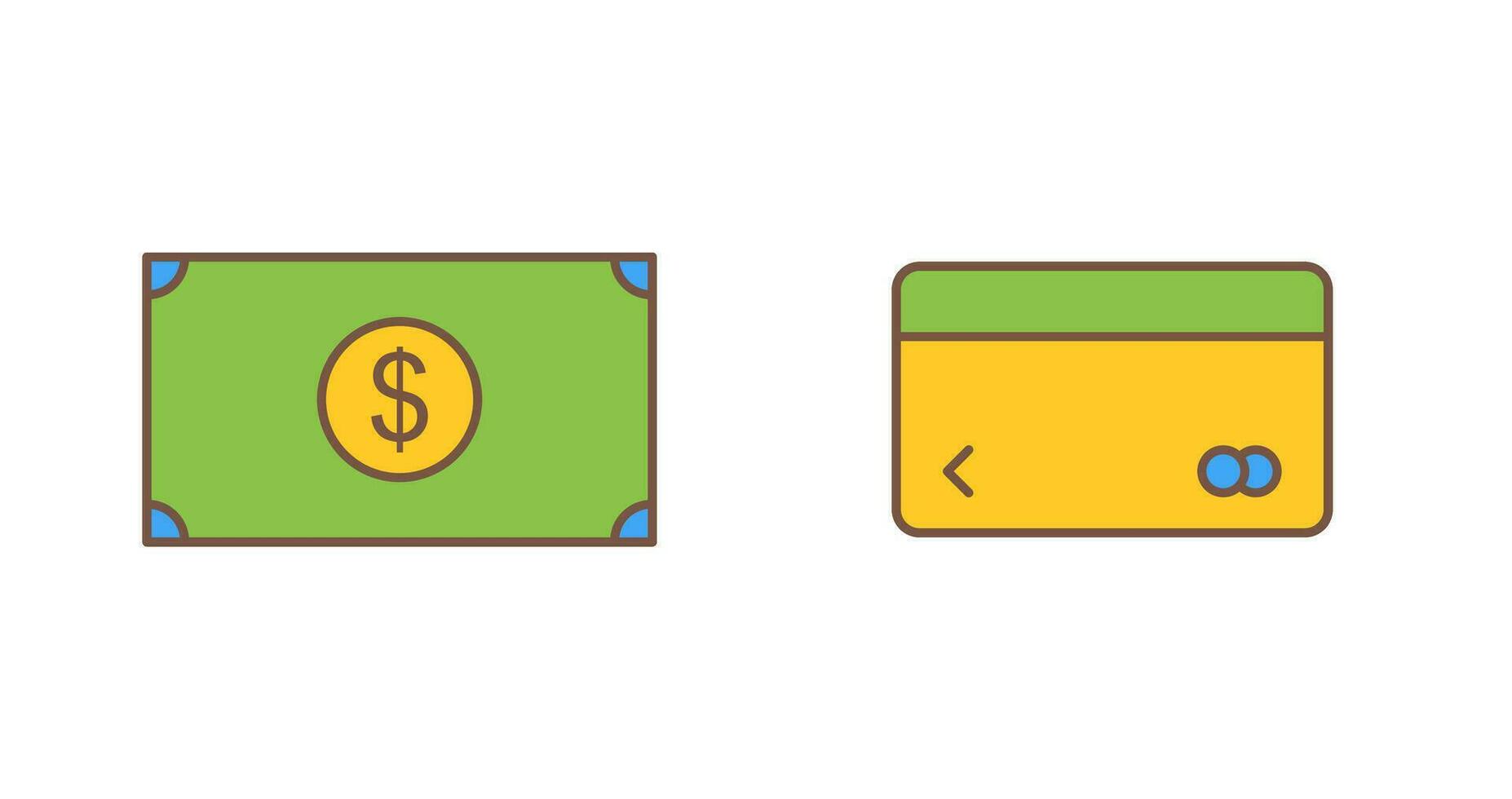 Dollar und Anerkennung Karte Symbol vektor