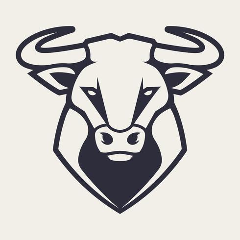 Stier-Maskottchen-Vektor-Symbol vektor