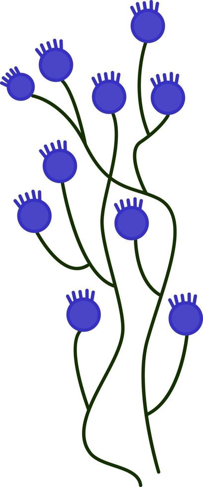 Zweig mit wilden Blaubeeren vektor