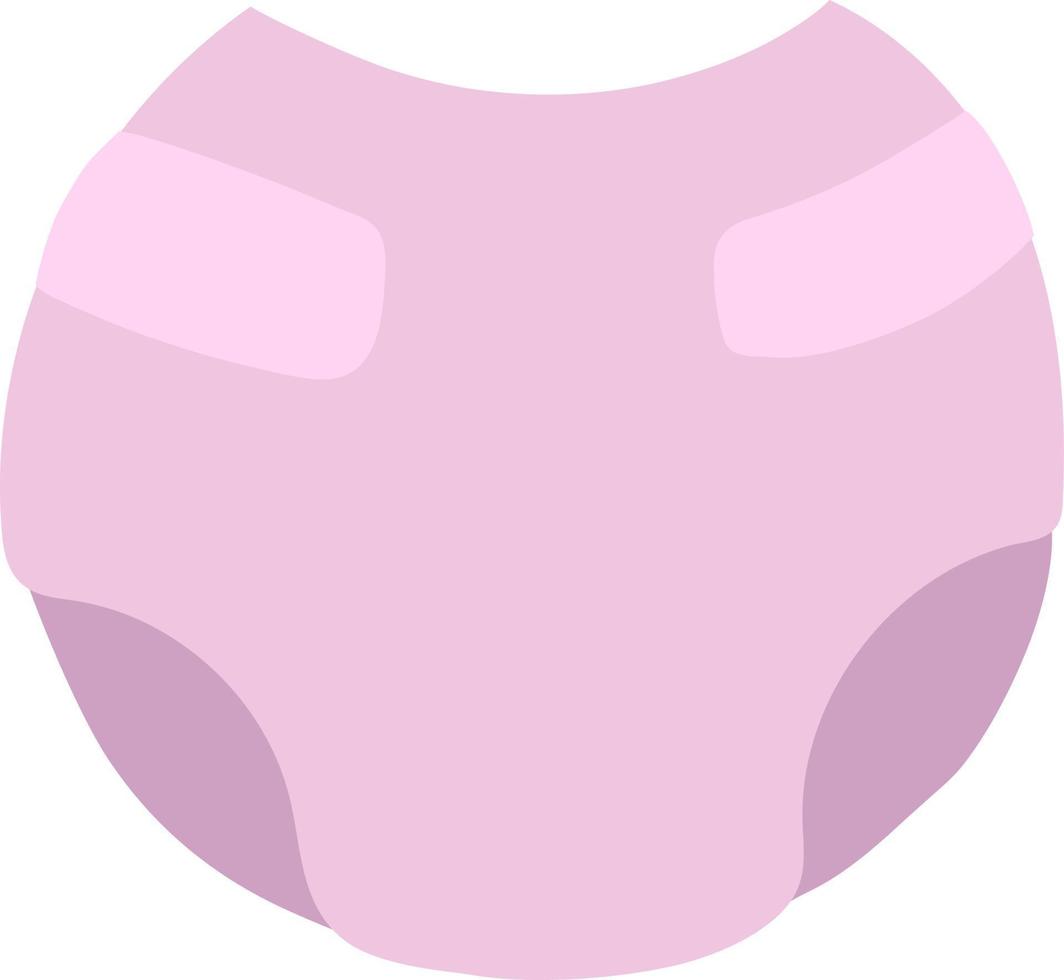 rosa baby blöja underkläder isolerade vektor illustration