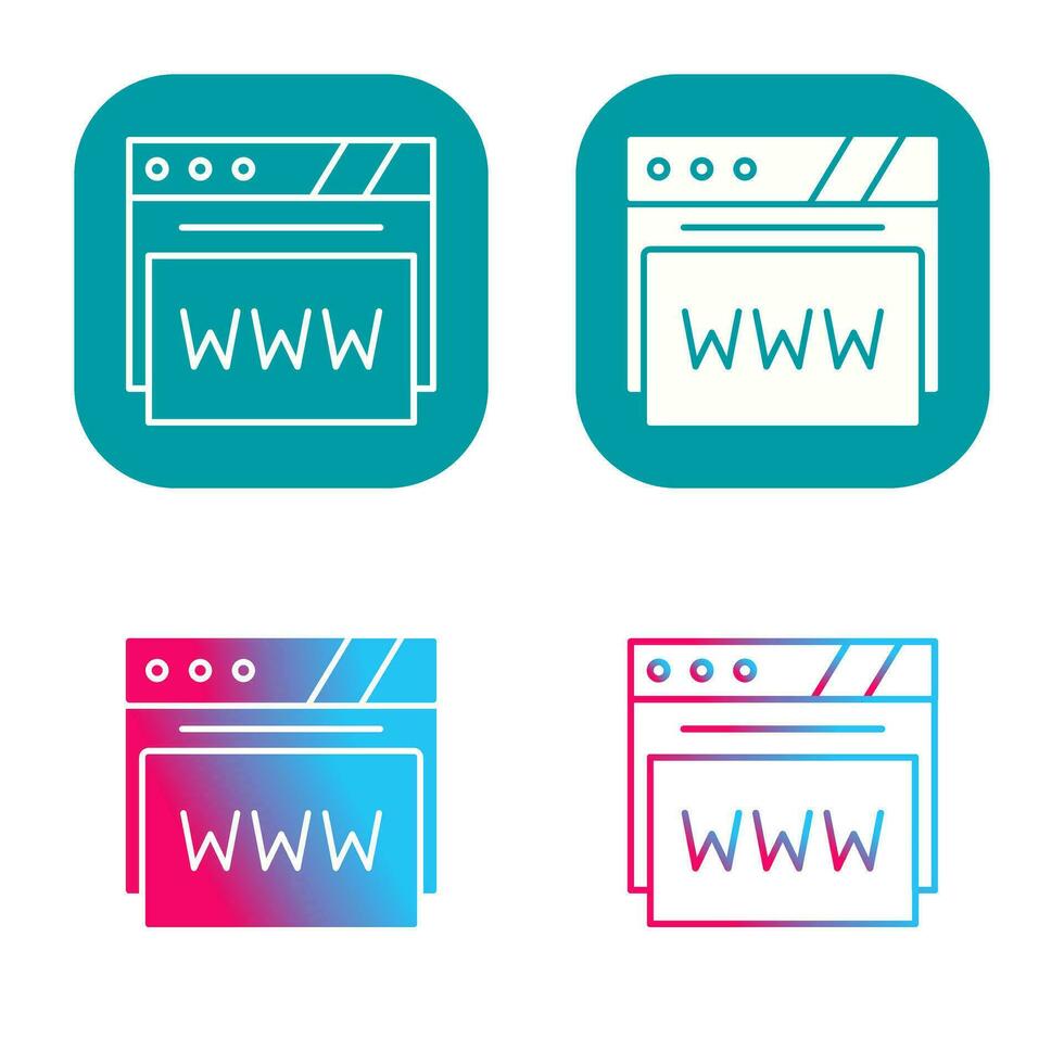 Webbrowser-Vektorsymbol vektor