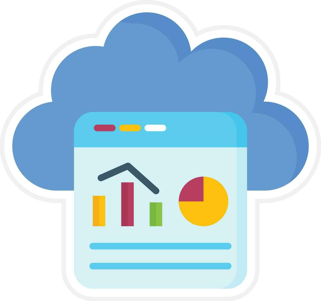 Wolke Statistiken Vektor Symbol