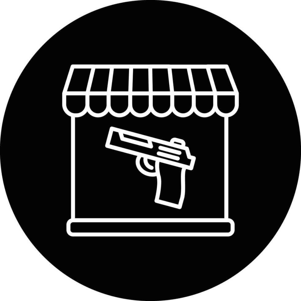 Gewehr Geschäft Vektor Symbol