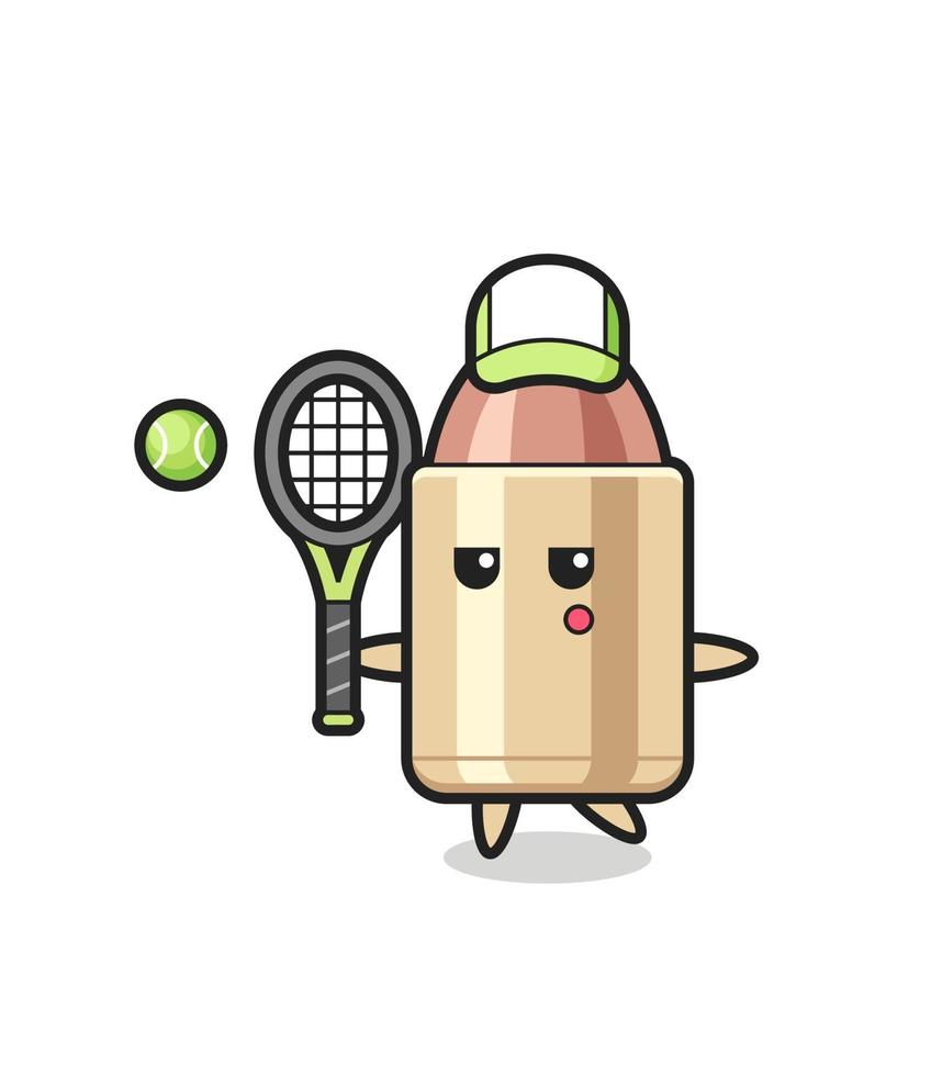 Cartoon-Figur von Bullet als Tennisspieler vektor