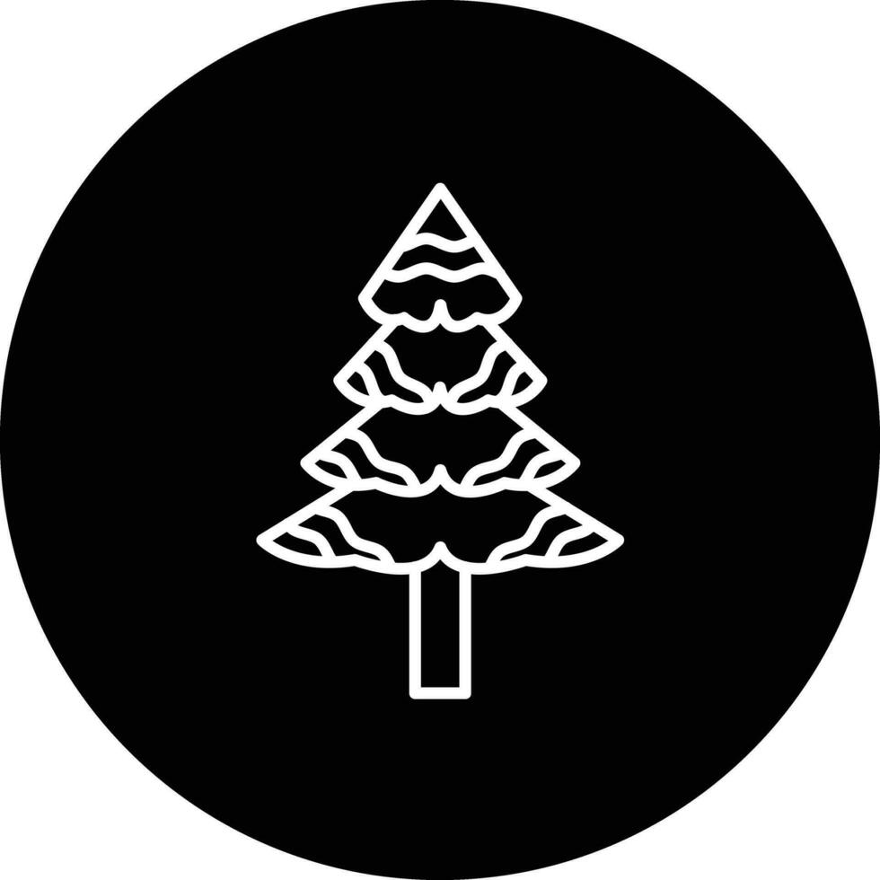 Schnee bedeckt Baum Vektor Symbol