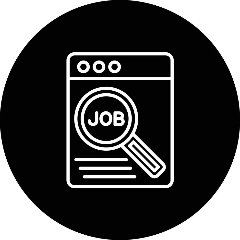 Job Suche Webseite Vektor Symbol