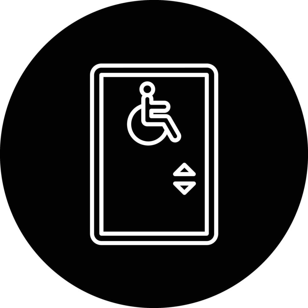 Rollstuhl Aufzug Vektor Symbol