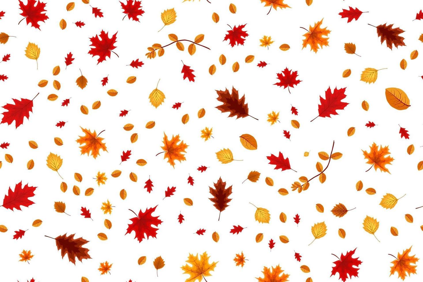 höst sömlösa mönster bakgrund med fallande löv. vektor