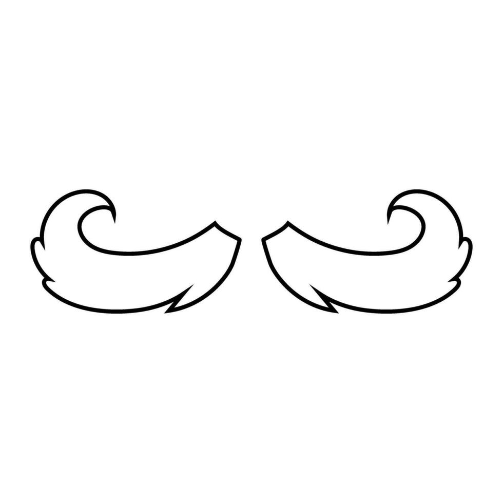 mustasch vektor ikon. frisör illustration tecken. frisyr symbol eller logotyp.