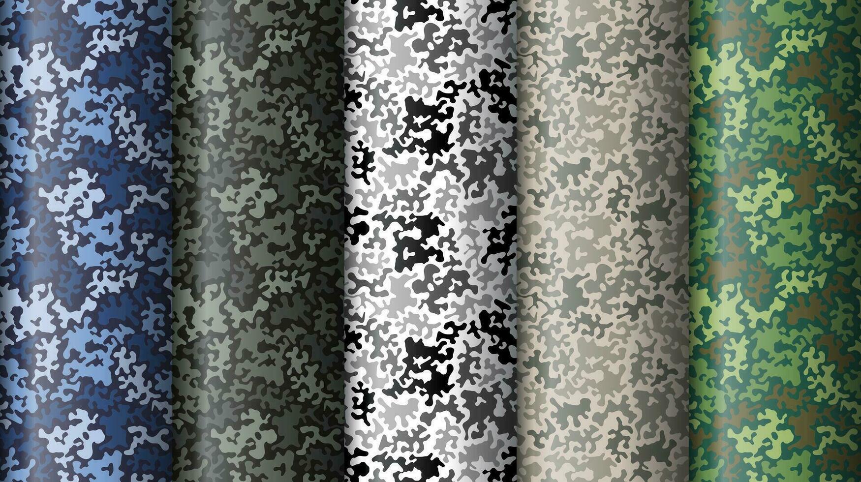 militär textil- av kamouflage för enhetlig. como tyg texturerad material. vektor