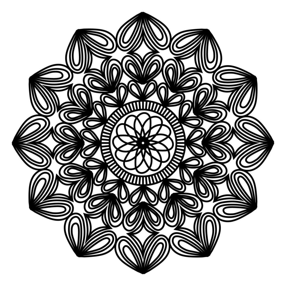 Arabesken-Mandala-Design der Musterzeichnung für muslimische Erwachsene Motiv vektor