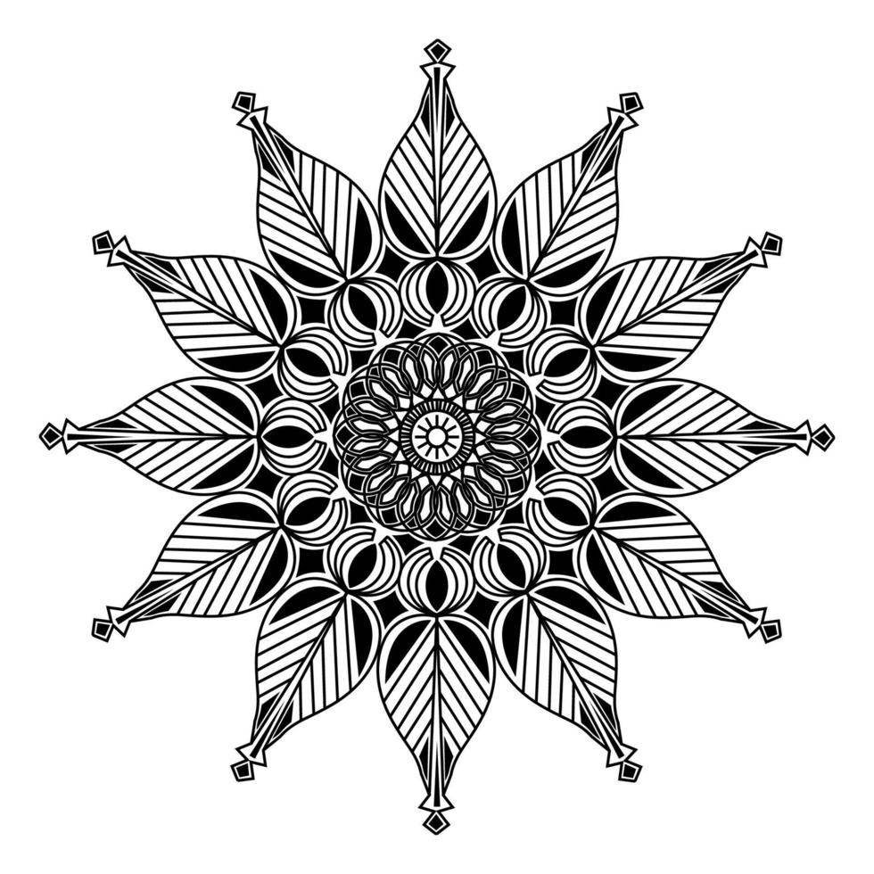 arabesk mandala design av mönsterritning för muslimska vuxna motiv vektor