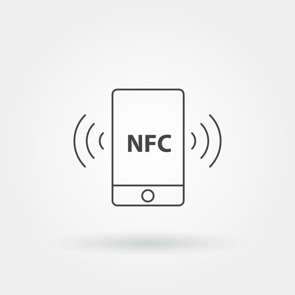 NFC-Nahfeldkommunikation einzelnes isoliertes Symbol vektor