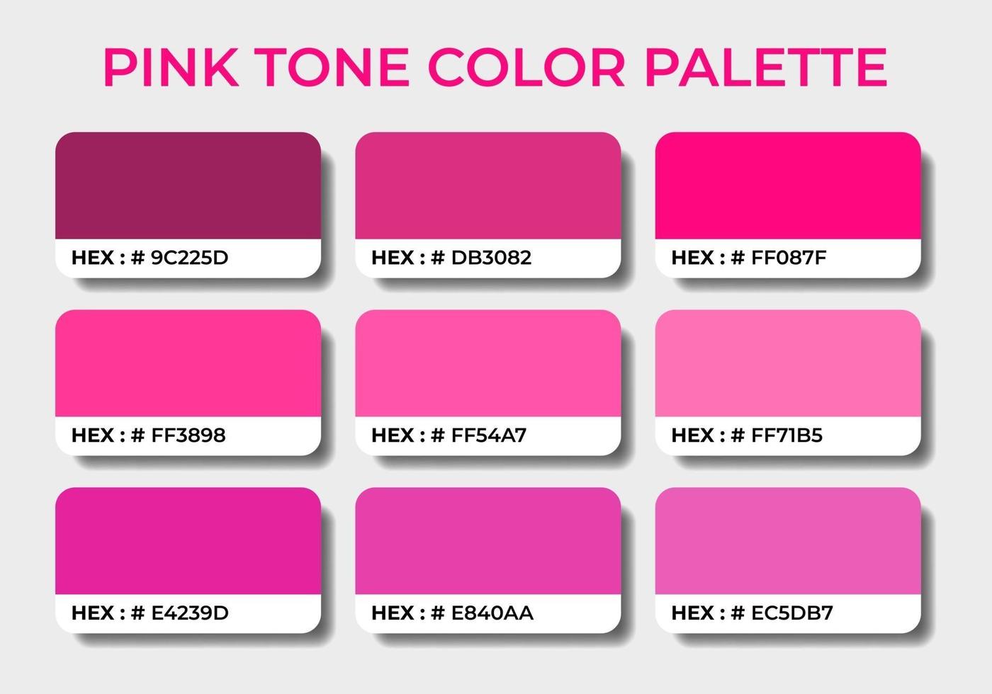 Pink Ton Farbpaletten Swatch Sets vektor