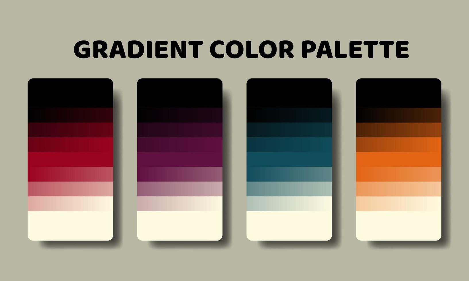 Farbpaletten-Musterset mit Farbverlauf vektor
