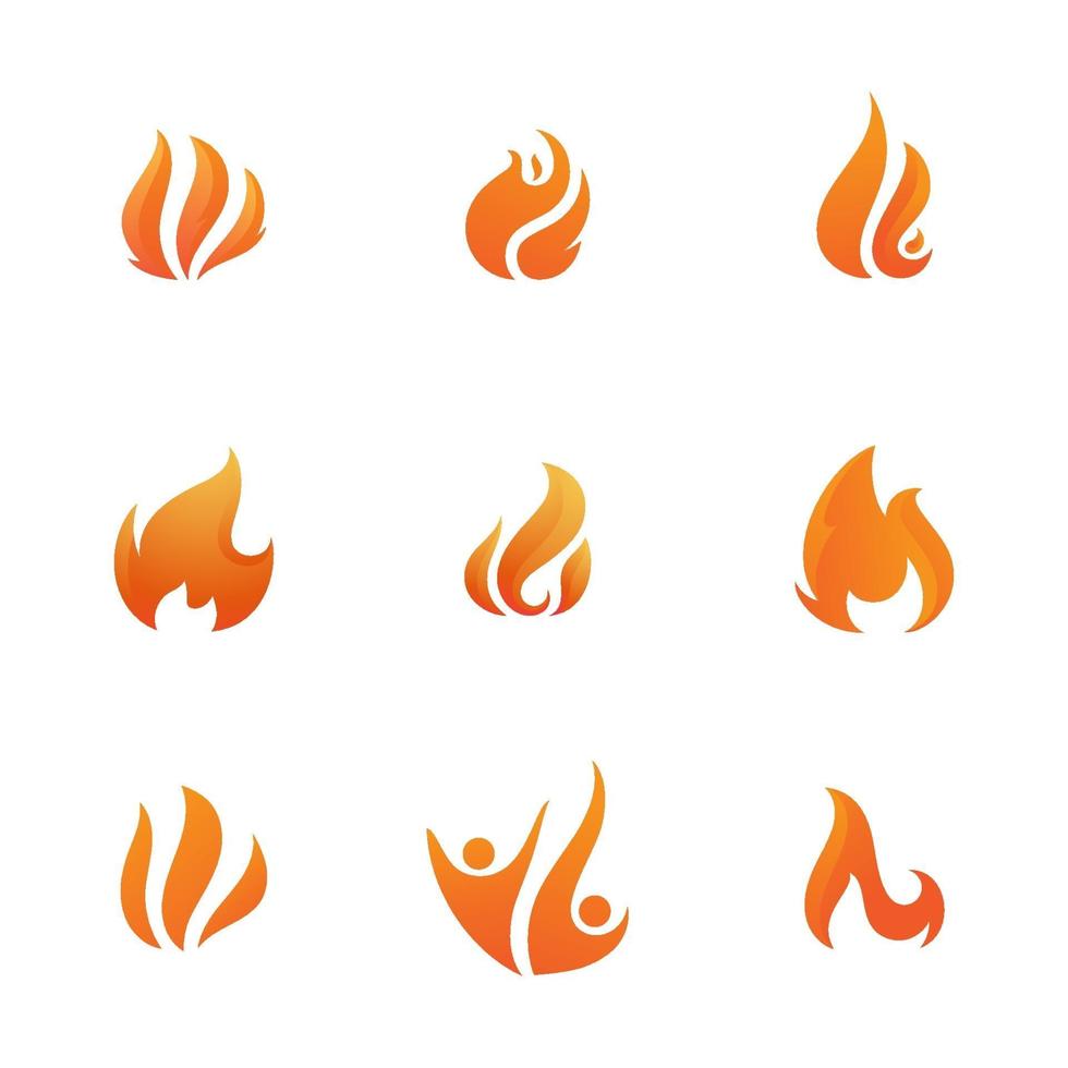 heiße Flamme Feuer Vektor Icon Illustration