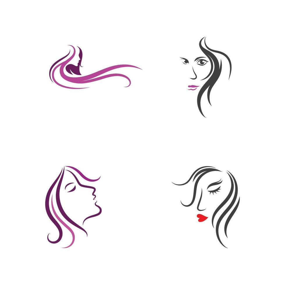 kvinna ansikte siluett karaktär illustration vektor