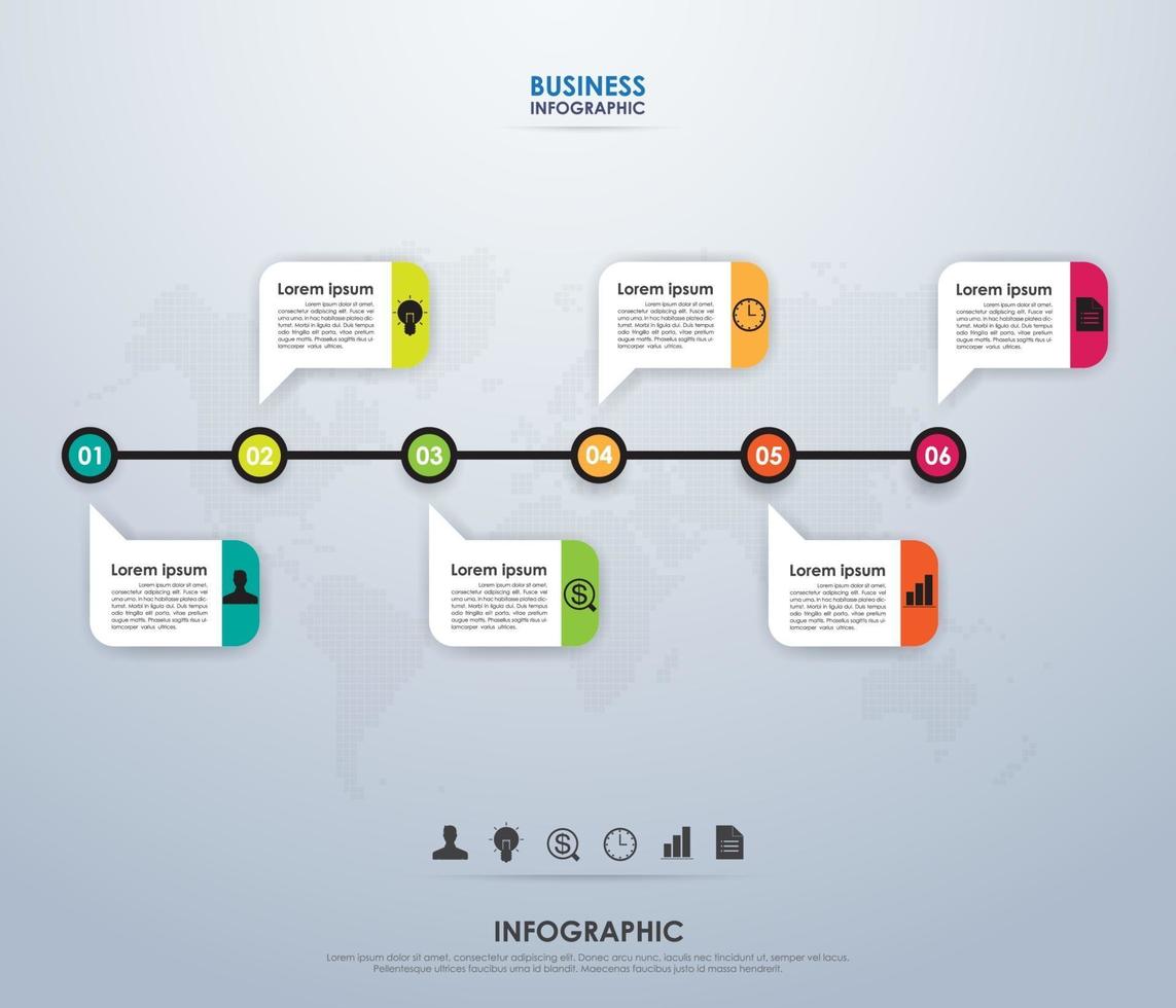 Timeline Infografik modernes Design für Unternehmen. Vektor-Illustration vektor