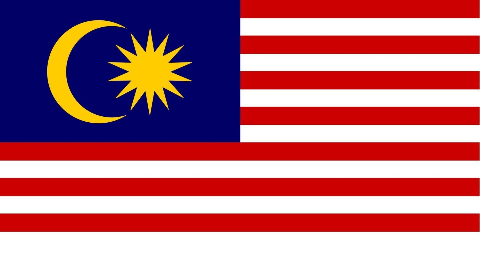 malaysiens flaggdesign vektor