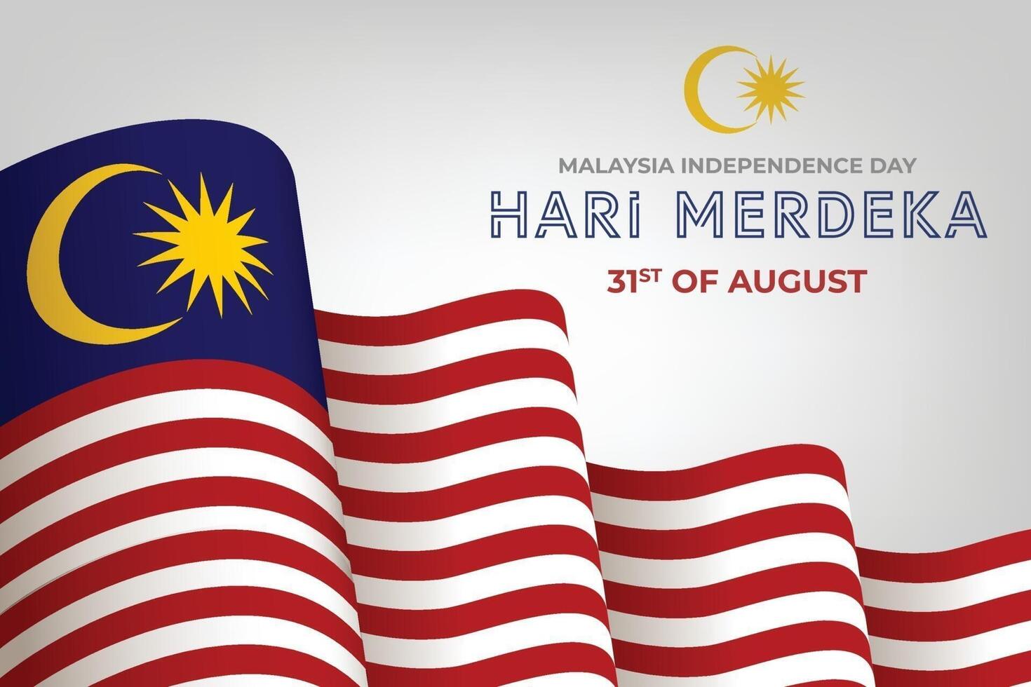 malaysia unabhängigkeitstag, merdeka tag 31 august vektor